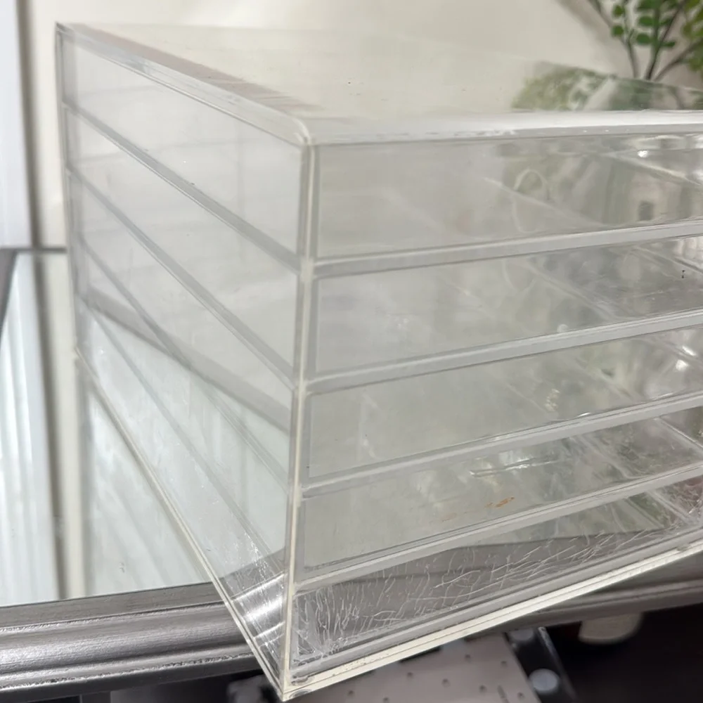 Clear Acrylic Drawer Organizer original MUJI just last drawer has crack